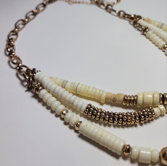 NWOT Free People Oceanfront layered necklace in Ivory - Picture 4 of 5